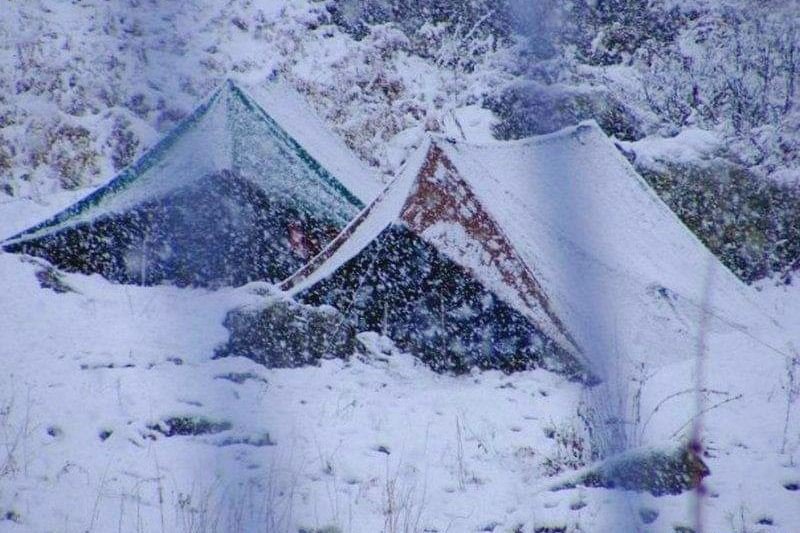 Snowfall in summit camp