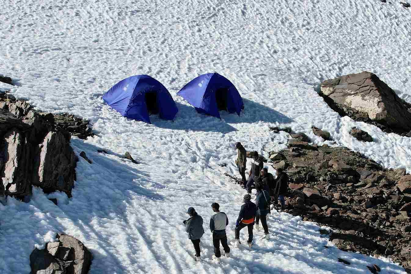 Summit camp on mount yunam