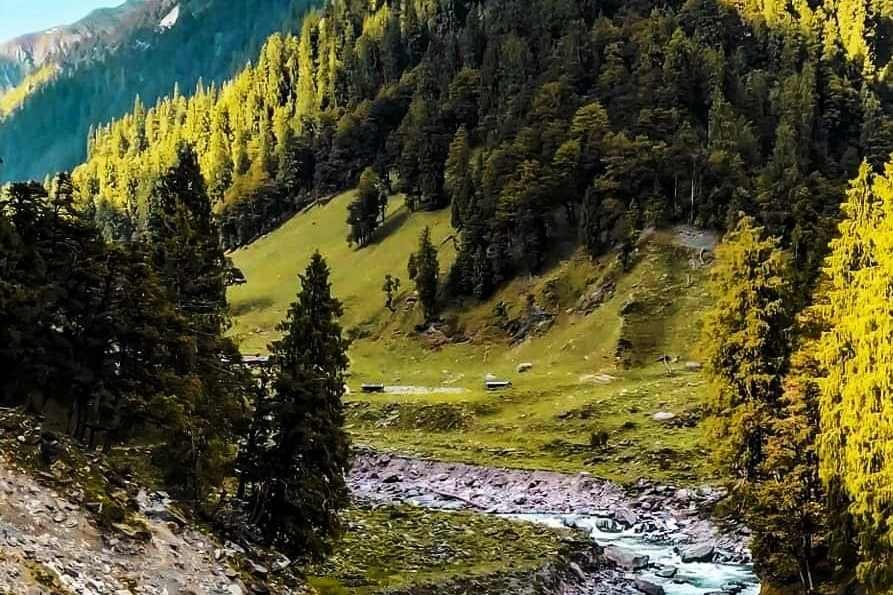 View of valley of bir