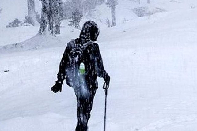 Trek to Brahamtal in snow